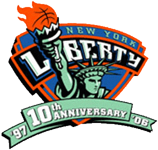 New York Liberty 2006 Anniversary Logo iron on transfers for clothing